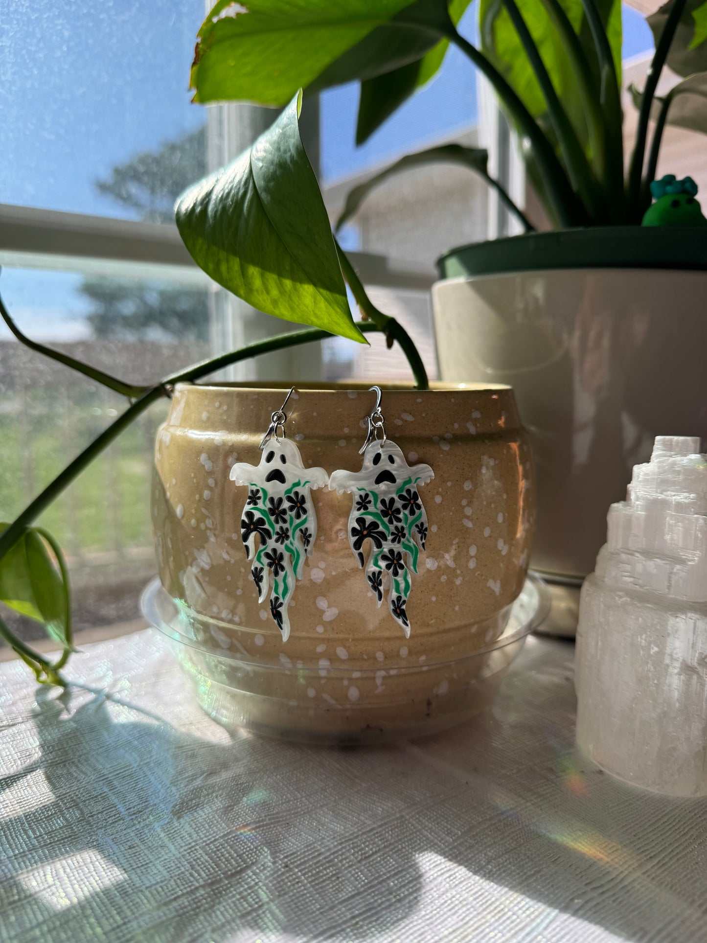 Floral Ghost Earrings