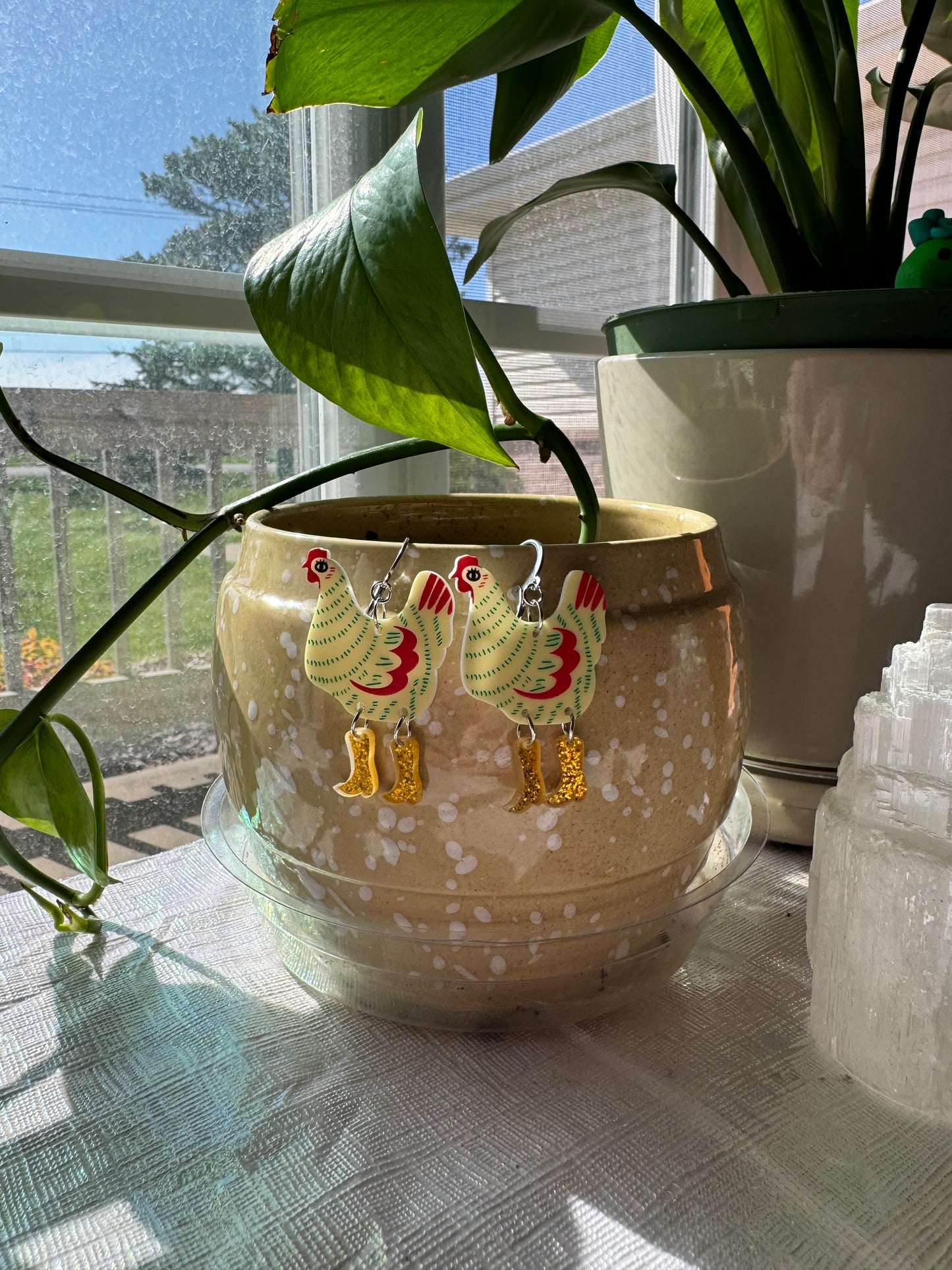 Chicken Boots Earrings