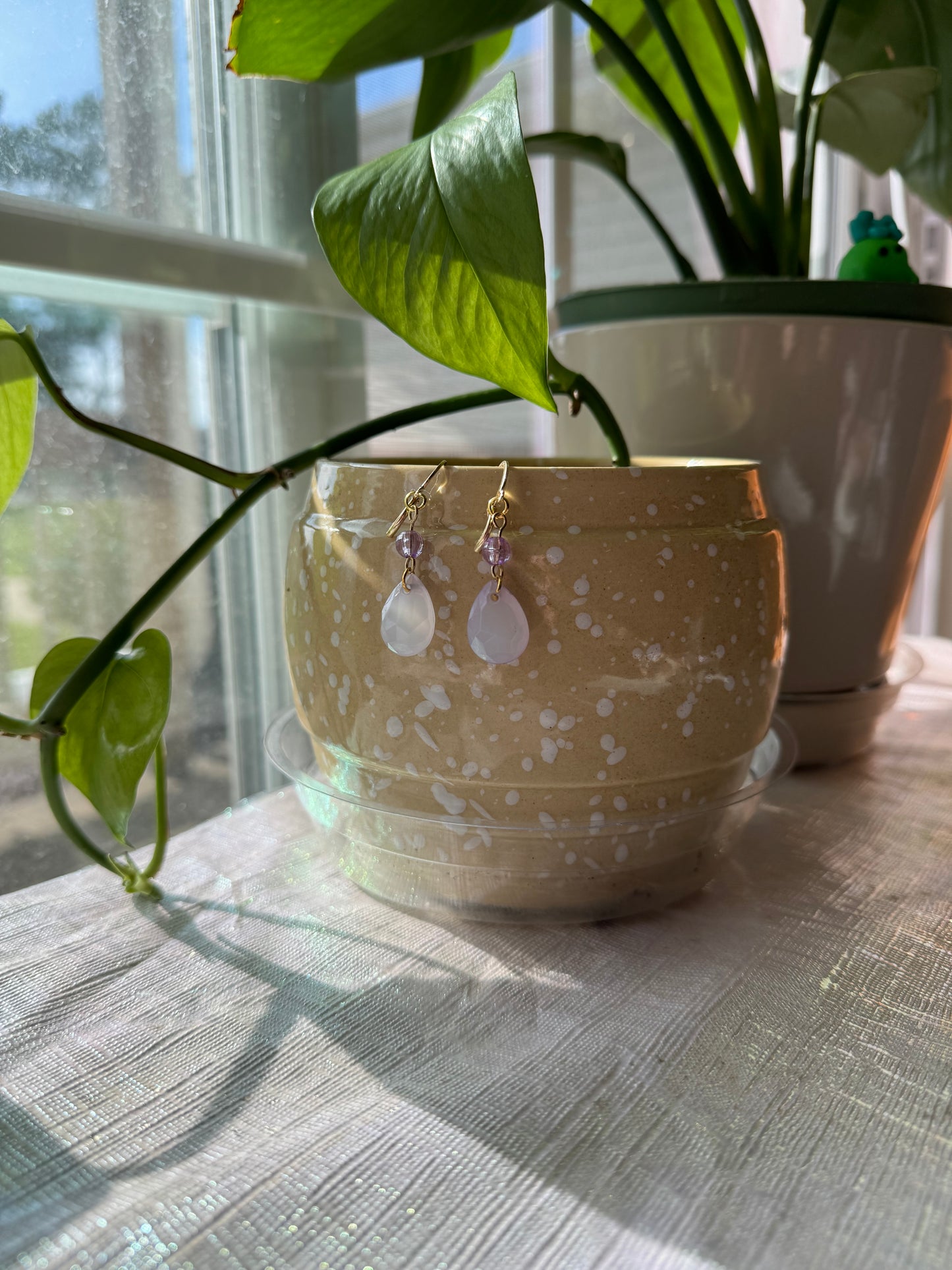 Purple Teardrop Earrings