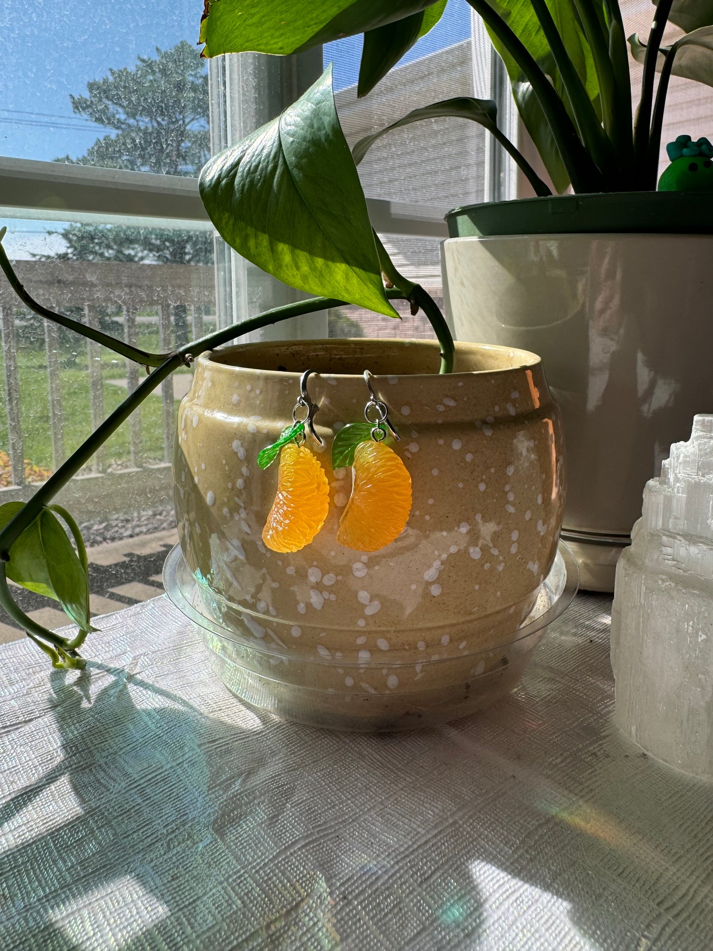 Orange Slice Earrings