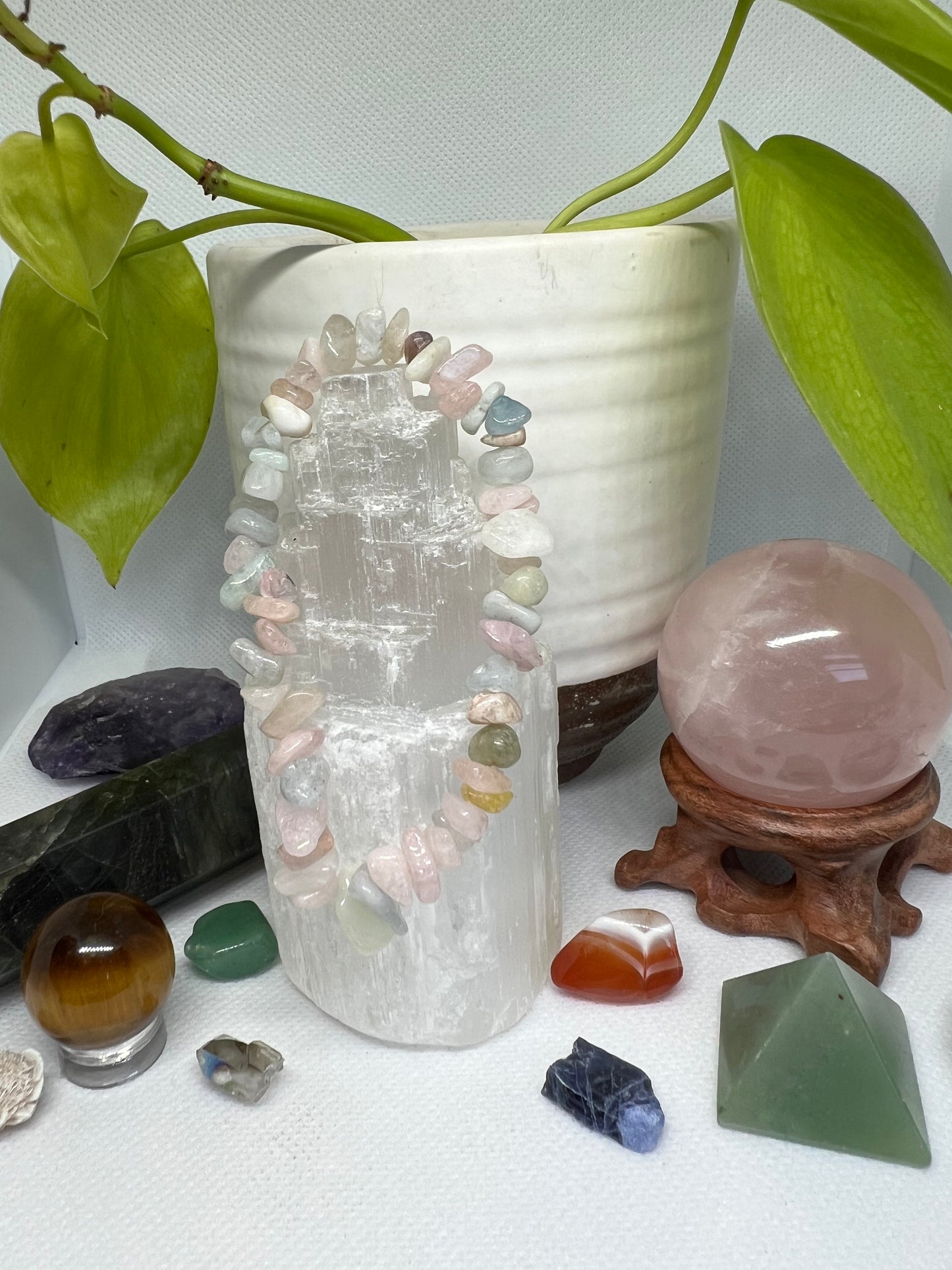 Morganite Chips Bracelet