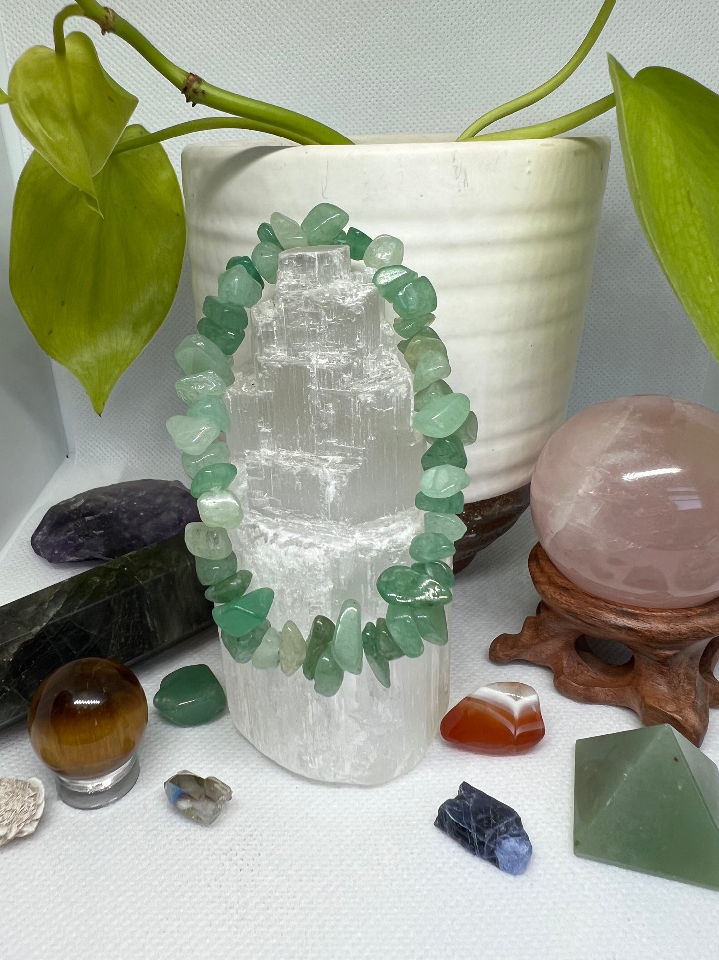 Green Aventurine Chips Bracelet