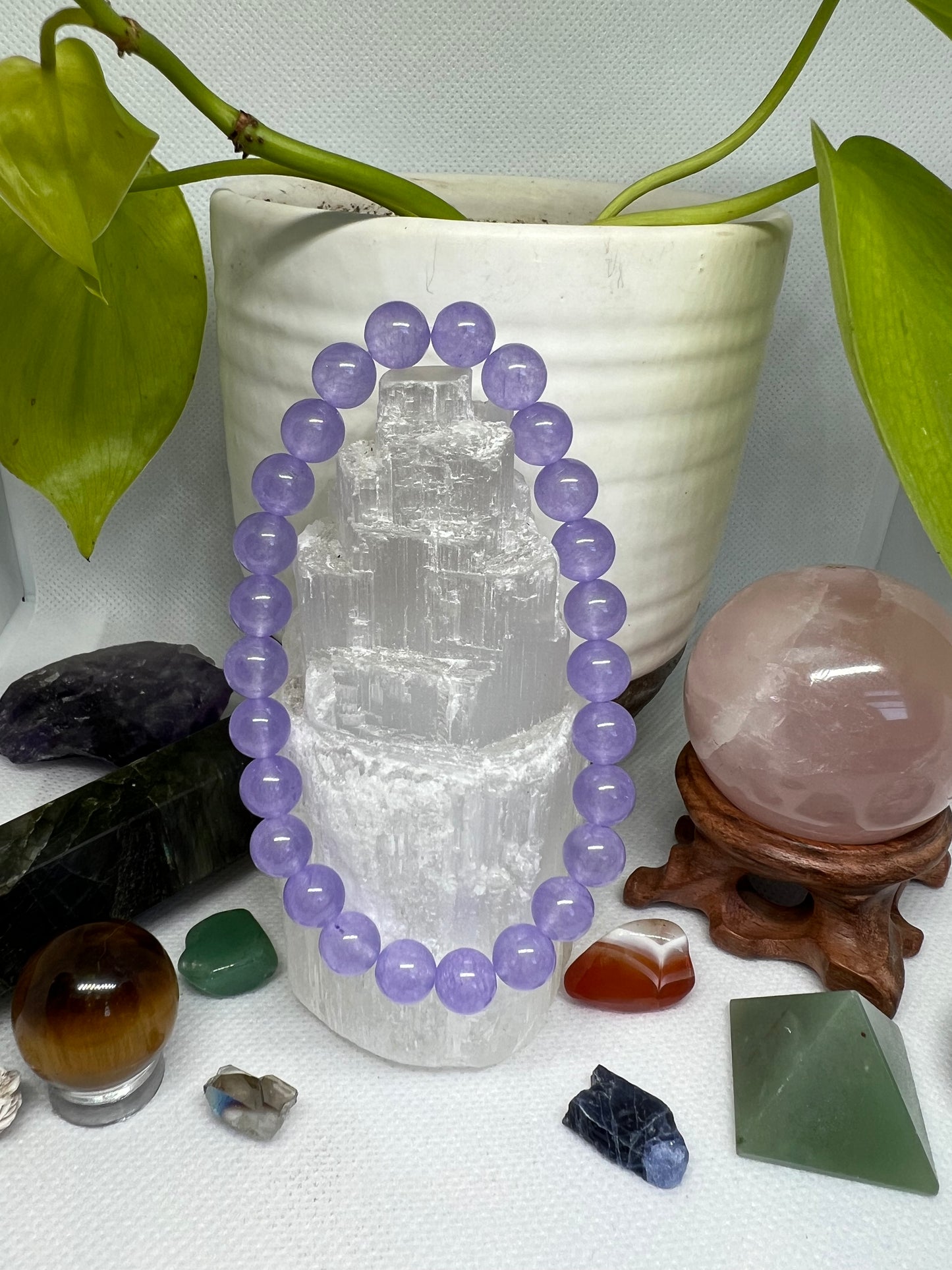 Purple Dyed Quartz Bracelet