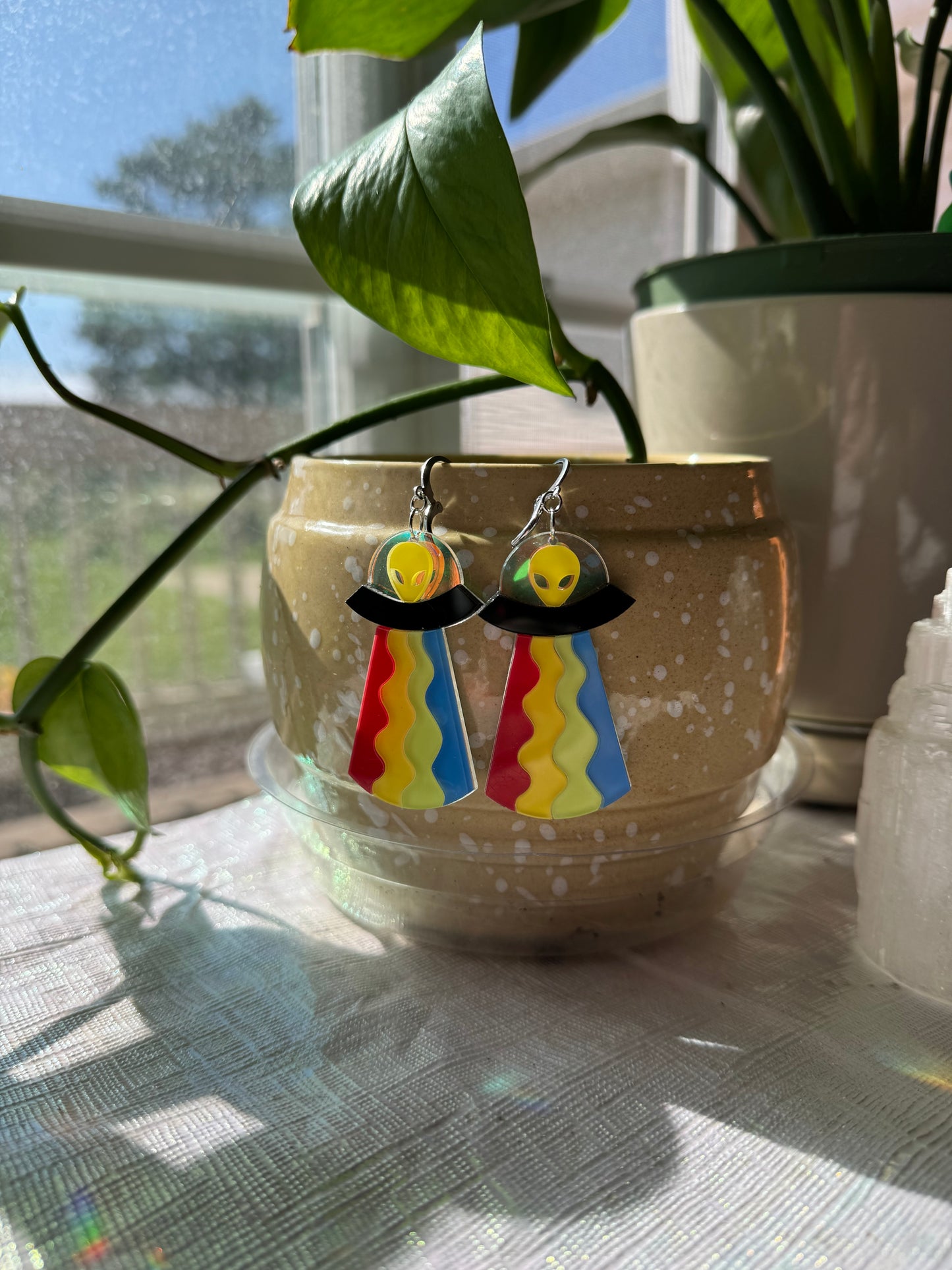 Ufo Alien Earrings