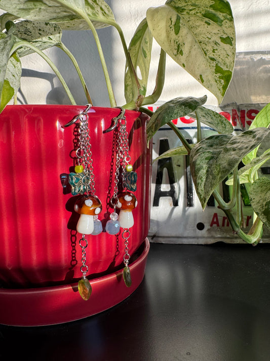 Mystical Mushroom Earrings